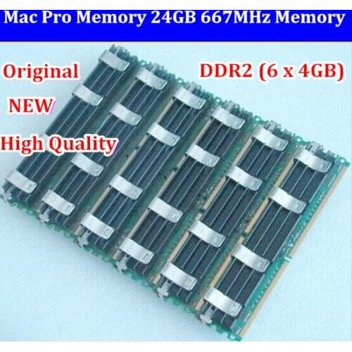 Original for Mac Pro Memory 24GB 667MHz DDR2 PC2-5300 FB-DIMM ECC 6x4GB Kit for macpro 1.1,2.1,3.1 update
