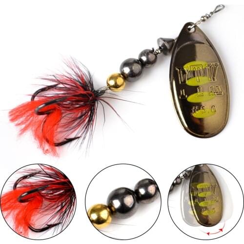 FTK Fishing Lure Spoon Spinner Bait 1pc 12g 18g Feather Saltwater Lure Accessories Treble Hook Metal Hard Lure Wobblers Tackle