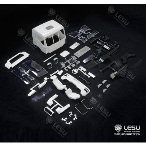 Unassembled Unpainted Plastic Cabin for LESU 1/14 RC MAN TGS Dumper DIY Model Truck Car