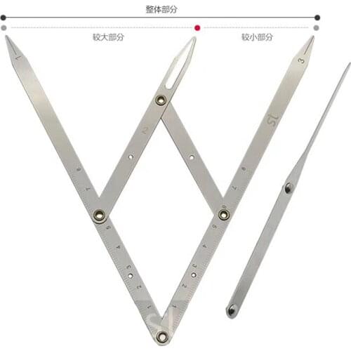 1pcs Stainless steel Golden Ratio CALIPERS Eyebrow Microblading Permanent Makeup Measure Tool Mean Golden Eyebrow DIVIDER no box