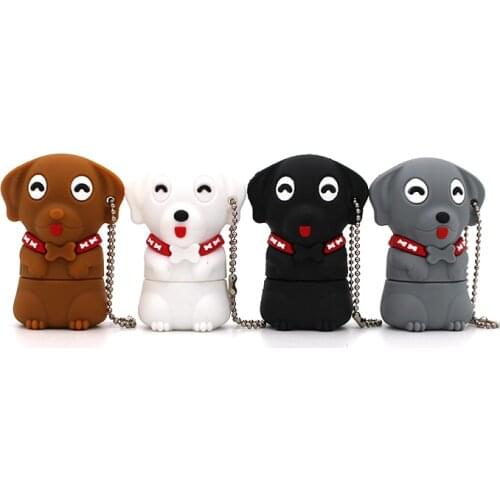 Usb Flash Drive Pen Drive Cartoon Animal Mini Black Dog Memory Stick 4G 8GB 16GB 32B 64GB Real Capacity Pendrive Usb2.0 Hot Sale