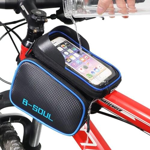 Bicycle Phone Bag Front Touch Screen On The Frame Mountain Bike Top Tube Bag Cycle Panniers Bag For Bicycle Accessories X85A