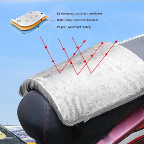Waterproof Motorcycle Seat Cushion Cover 41*34*4cm Sun Protector Insulation Dust-proof Scooter Cushion Cover Electric Bike Pad