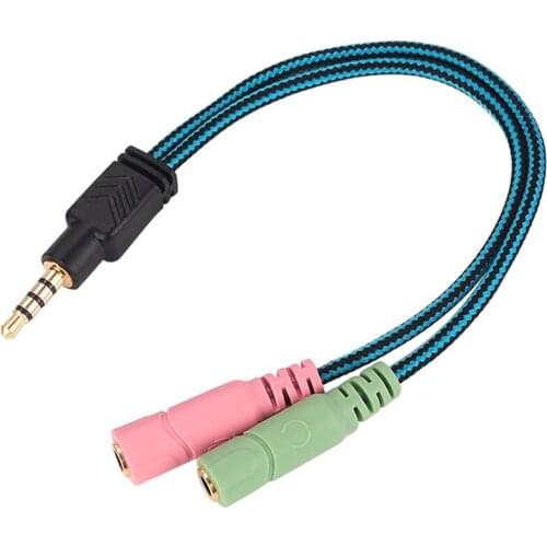 Y Splitter 3.5mm Headphones Jack 1 Male to 2 Females Audio Aux Cable 2 in 1 Earphones Cable Adapter Headset Connect Splitter