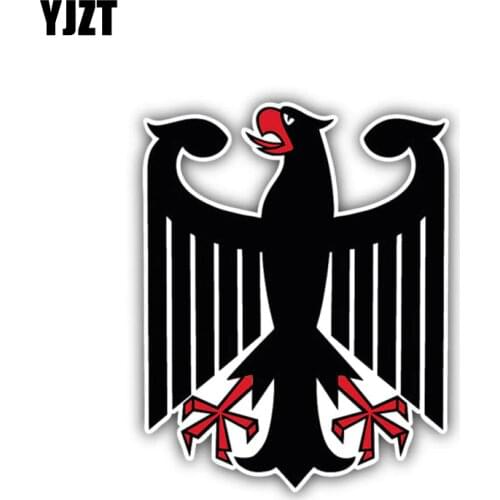 YJZT 10CM*12.8CM Car Accessories Bundesadler Germany Coat Of Arms Decal Car Sticker 6-1482