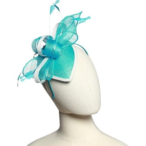 Fashion Feather Philippines Hemp Top Cap Flower Head Flower Fascinators For Women Hats S10-4325