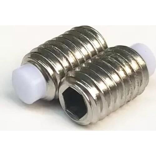 2pcs M6 nylon head column machine meter Plastic combination screws Brake screw Nylons top wire Buffer bolt 6mm-52mm Length