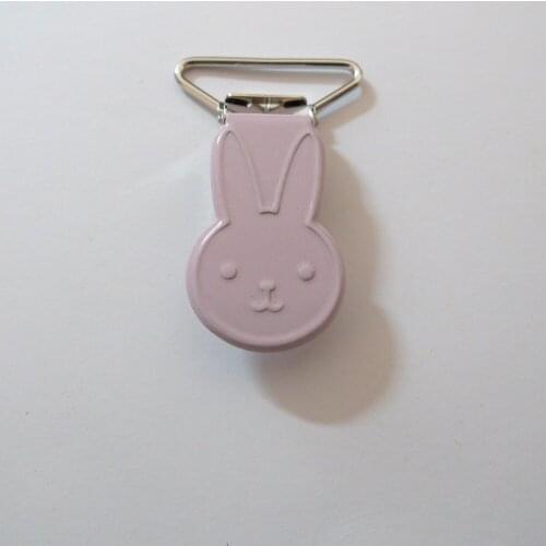 25pcs 1'' 25mm #23 BABY PINK COLOR Rabbit Bunny Shape Suspender Clips