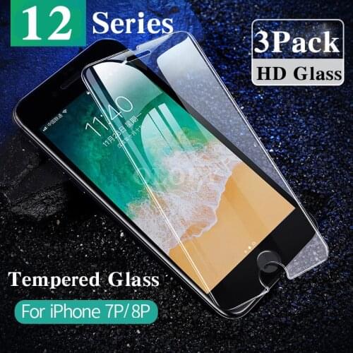 3Pack Protective Glass For Iphone 12pro Max 12 Pro 8 7 6 6s Plus Case ScreenProtector 9H Film Iphone12 Iphone8 Accessories Glass