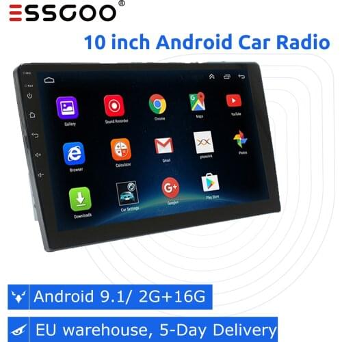 Essgoo 10.1'' Android 2+16GB Car Radio GPS Navigation WIFI Autoradio Bluetooth Mirror Link 2Din Audio Car Multimedia Player