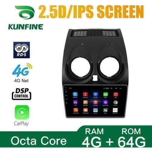 Octa Core Android 10.0 Car DVD GPS Navigation Player Deckless Car Stereo for Nissan Qashqai 2008-2015 Radio WIFI Headunit
