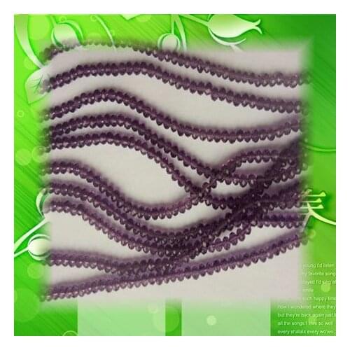 Free shipping Violet Colour 3mm 4mm Crystal Rondelle Beads Faceted Beads Rondelle Ornamentation Make Findings