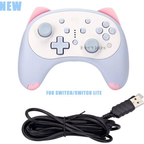 For Nintendo Switch Wireless Gamepad Cute Mini Controller Bluetooth-compatible Voice Wake Up Handle with 3.5mm Headphone plug
