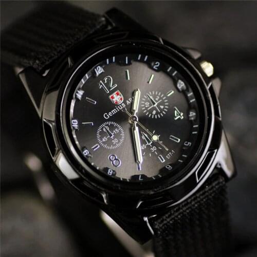 Reloj hombre New Brand Sport Watches Men Leather Nylon Military Army Waterproof clock Men Outdoor Quartz watch zegarki meskie