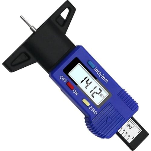 Digital Car Tire Tread Depth Gauge Meter Measurer Tool LCD Display Thickness Gauges Tread Brake Pad Shoe Tire Monitoring System