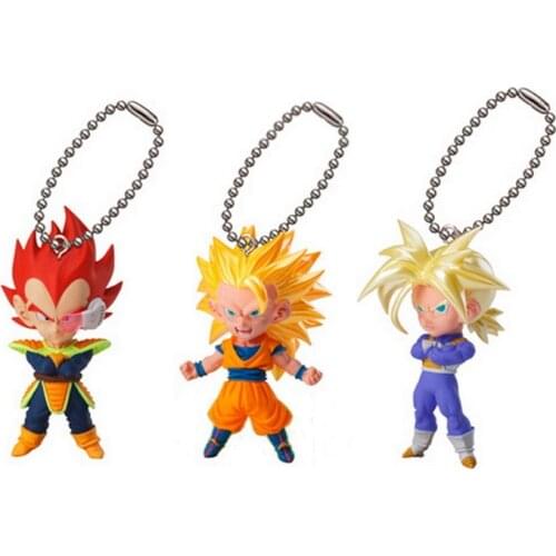 BANDAI Action Figure Genuine Dragon Ball Z UDM BURST Burst Son Goku Vegetajv Gacha Pendant Model Toy