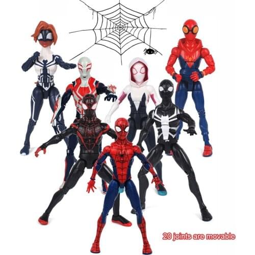 Disney 18cm Super Spiderman Model Joint Movable Doll Action Figure Collectible Toy Childrens New Year Christmas Gift
