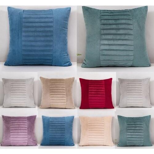 Flannel Cushion Cover Throw Pillow Cases 45x45cm Square Home Gray Decoration Cushions for Living Room Bedroom Pillowcase Cover