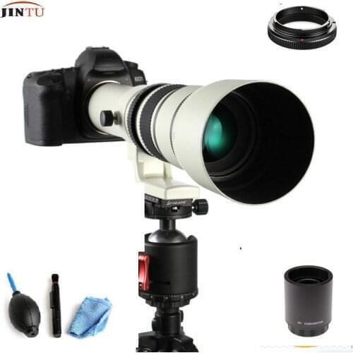 JINTU 500mm/1000mm f/8 Manual Telephoto Lens for Canon EOS 80D 90D Rebel T3 T3i T4i T5 T5i T6 T7 T6i T6s T7i SL1 SL2 60D