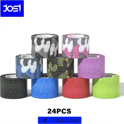 JOSI 12/24PCS Disposable Self-adhesive Flex Elastic Tattoo Bandage Supply Tattoo Grips Cover Permanent Makeup Accessories