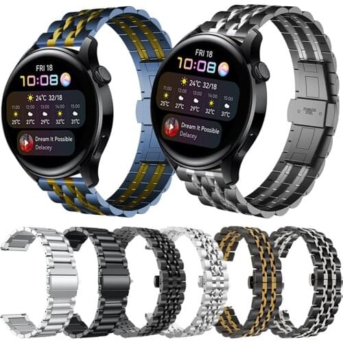 UEBN Classic Metal stainless steel Wrist Band For Huawei Watch 3 Strap for Huawei Watch 3 GT 2 46mm 2e Pro Bracelet Watchbands