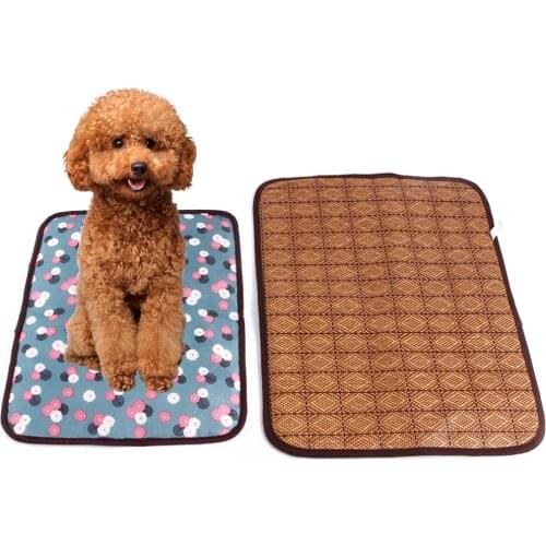 Pet Bed Mat Double-sided Rattan Mat Summer Cool Cushion Mat Sleeping Bed For Dog Puppy Cat Supplies
