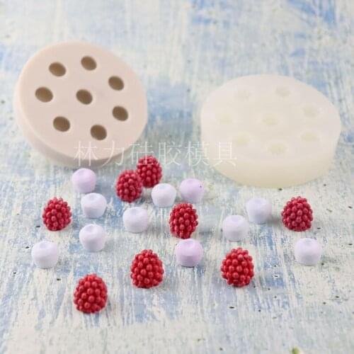 Raspberry blueberry raspberry turn sugar silicone mold Chocolate bean cake decorative baking tool soft terracotta food to play