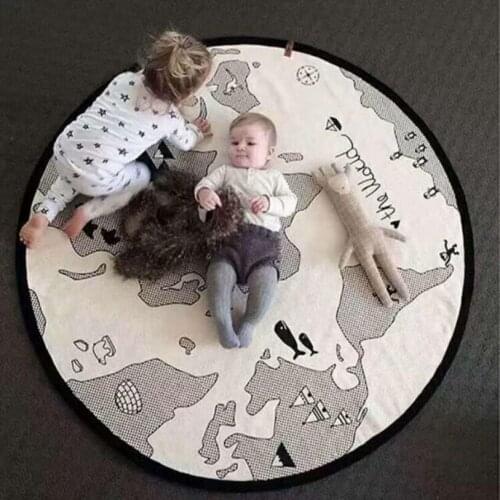 Soft Hot Style Baby Crawling Mat Baby Room Decor Photo Props Map Earth Tellurion Game Blanket Children Climbing Carpet For Kid