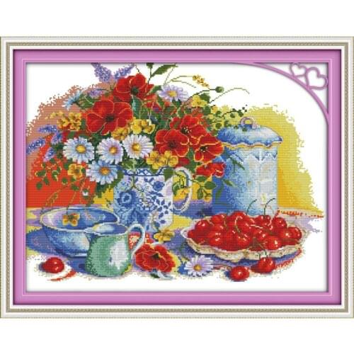 Joy Sunday Harvest Counted Cross Stitch Kits 11&14CT DIY Cross Stitch Kits Embroidery Needlework for Home Decor Handmade Gift