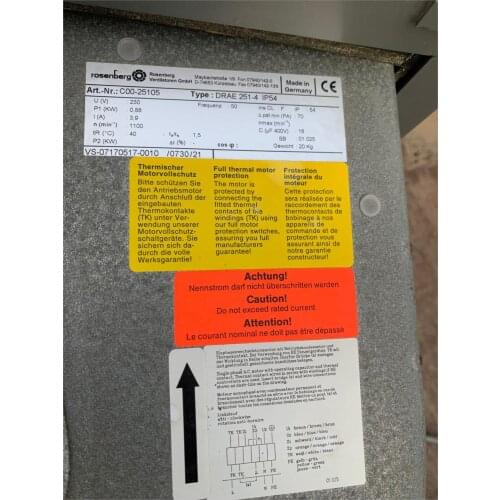 German forest DRAE COO - 25105 251-4 lP54 230 v 0.88 A
