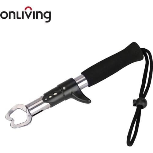 ONLIVING 2021Hot Selling Portable Stainless Steel Fishing Gripper Fish Grip Lip Clamp Grabber Tool Fish Controller Fishing Plier
