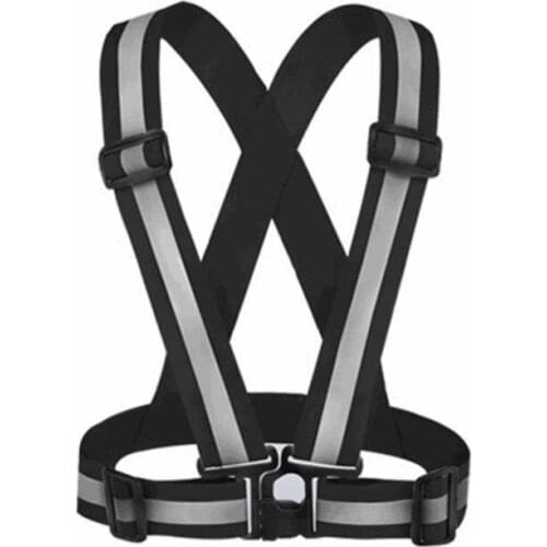 Adjustable Safety Security High Visibility Reflective Vest Gear Stripes Jacket Night Running Wholesale