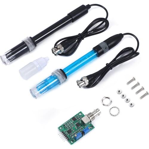 Liquid PH0-14 Value Detect Sensor Module + PH Electrode Probe BNC for Arduino