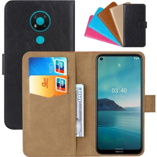 Luxury Wallet Case For Nokia 3.4 PU Leather Retro Flip Cover Magnetic Fashion Cases Strap