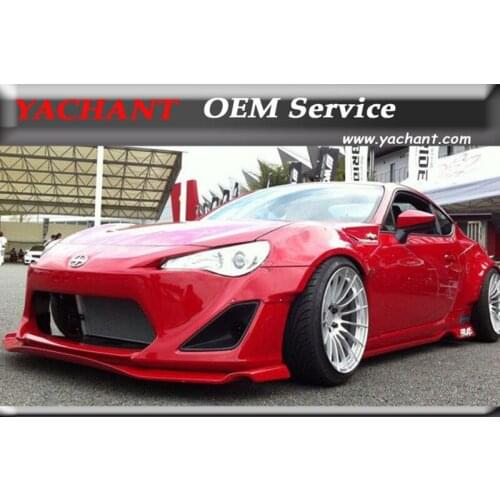 Car-Styling FRP Fiber Glass Fender 4Pcs Fit For GT86 FT86 ZN6 FRS BRZ ZC6 Greddy X Rocket Bunny Ver.1 Style Front Fender Cover