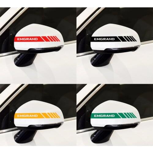 2 PCS Reflective Car Sticker Rearview Mirror Side Stripe DIY Decal Exterior Accessories For Geely Emgrand X7 EC7 Car Accessories