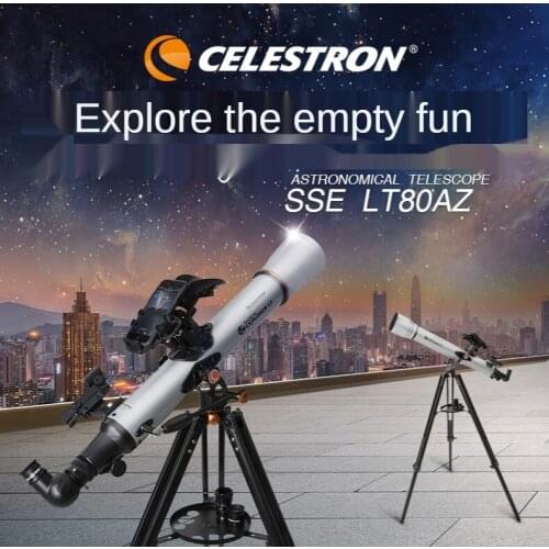 Celestron StarSense Explorer SSE LT80 AZ Smartphone App-Enabled Refractor 80mm f/11 Astronomical Telescope For Stars Planets SSE