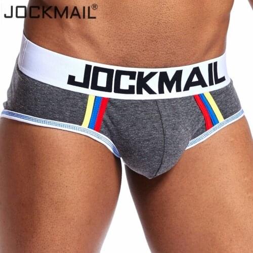 JOCKMAIL Sexy Men Underwear penis pouch enlargement Man Briefs Cotton Male Panties Slip Cueca Gay Underpants Briefs men Shorts