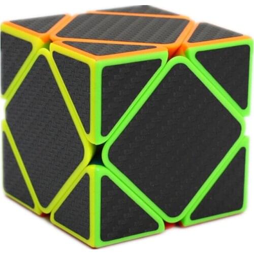 ZCUBE Skew Carbon Fiber Sticker Speed Magic Cube Puzzle Toy Children Kids Gift Toy Youth Adult Instruction
