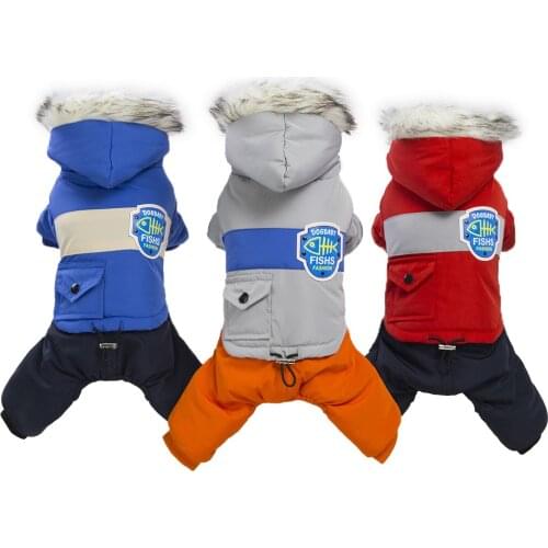 Soft Winter Dog Clothes Puppy Jumpsuit Clothing Warm Dog Coat With Hood Fur Pet Apparel For Small Dogs Outfits