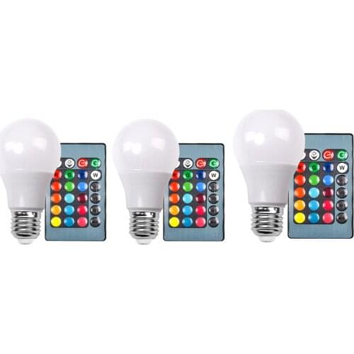 16 Color Changing RGB E27 Magic Light Bulb Lamp 3/5/10W RGB Led Light Spotlight + IR Remote Control 110V/220V