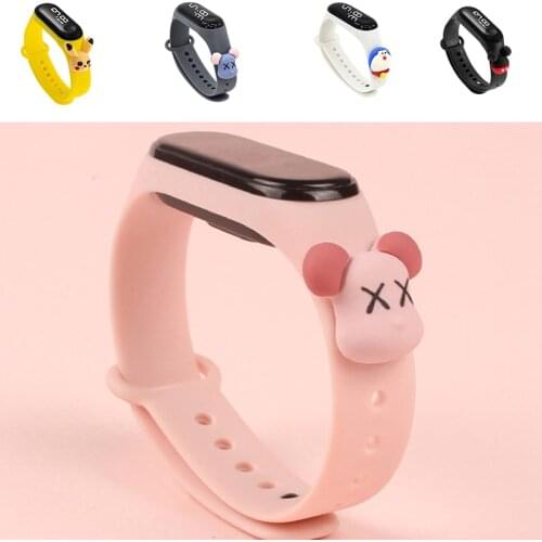 18 Kinds Of New LED Mi3 Doll Watch Strap Electronic Watch Cute Plastic Bracelet Childrens And Mens Touch Watch