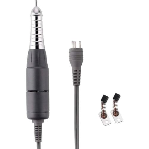 20PCS Upgrade 30000RPM Nail Drill Handpiece for Up200 Machine E File Grey With 2 Carbon Brush Replaceable