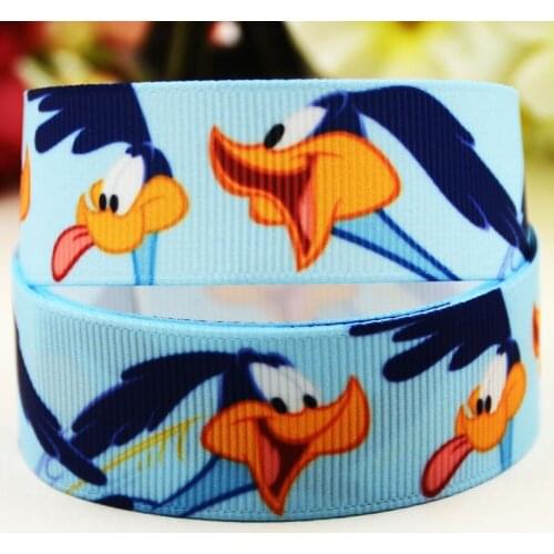 22mm 25mm 38mm 75mm Roadrunner Cartoon printed Grosgrain Ribbon party decoration 10 Yards X-03775