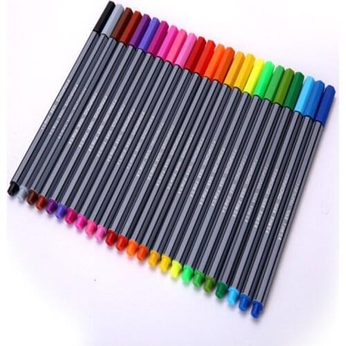 24 colors / set 0.4 hook line fiber pen marker pen drawing pen sketch school art supplies party gift for children