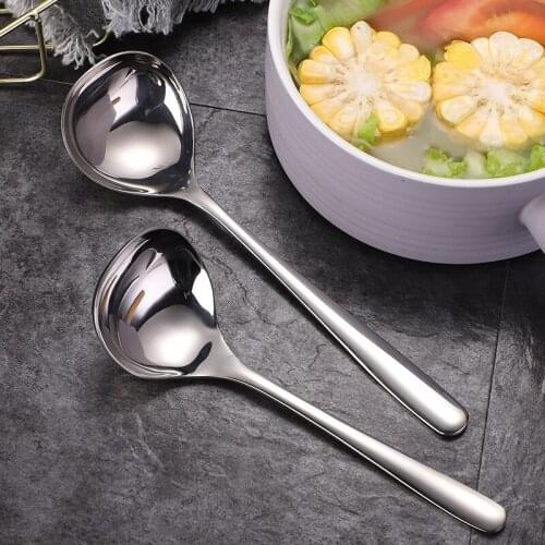 304 stainless steel small spoon thickened big head soup shell multifunctional sauce spoon vegetable spoon seasoning oil spoon