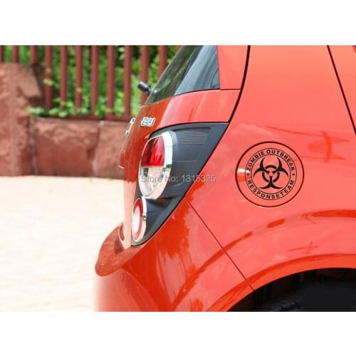 Aliauto Zomble Outbreak Responseteam Reflective Car Fuel Cap Sticker/Decal for Toyota Ford Chevrolet VW Honda Hyundai Kia Lada