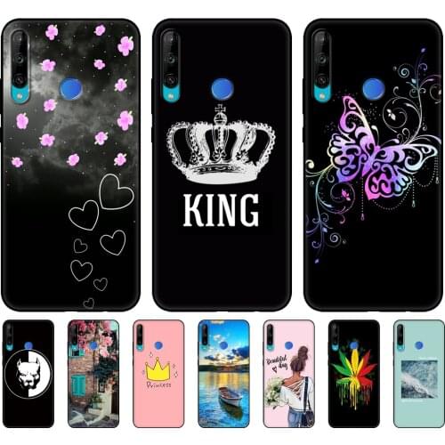 For HONOR 9C Case 6.39" Soft Silicon Tpu Phone Cover On Huawei Honor 9C 9 C AKA-L29 Back Bag Coque Bumper black tpu case