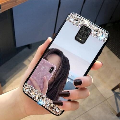 For Xiaomi Redmi Note 9s 9 Pro Case Mirror Cover Redmi Note 8T 4x 5a 5 6 7 8 Pro Redmi 9AT 9C 9 8 8A 6A 7 7A Diamond Case Coque