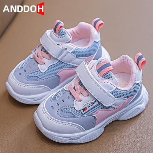 Size 21-30 Children Casual Breathable Mesh Running Sneakers Kids Non-slip Wear-resistant Shoes for Boys Girls Baby Toddler Shoes